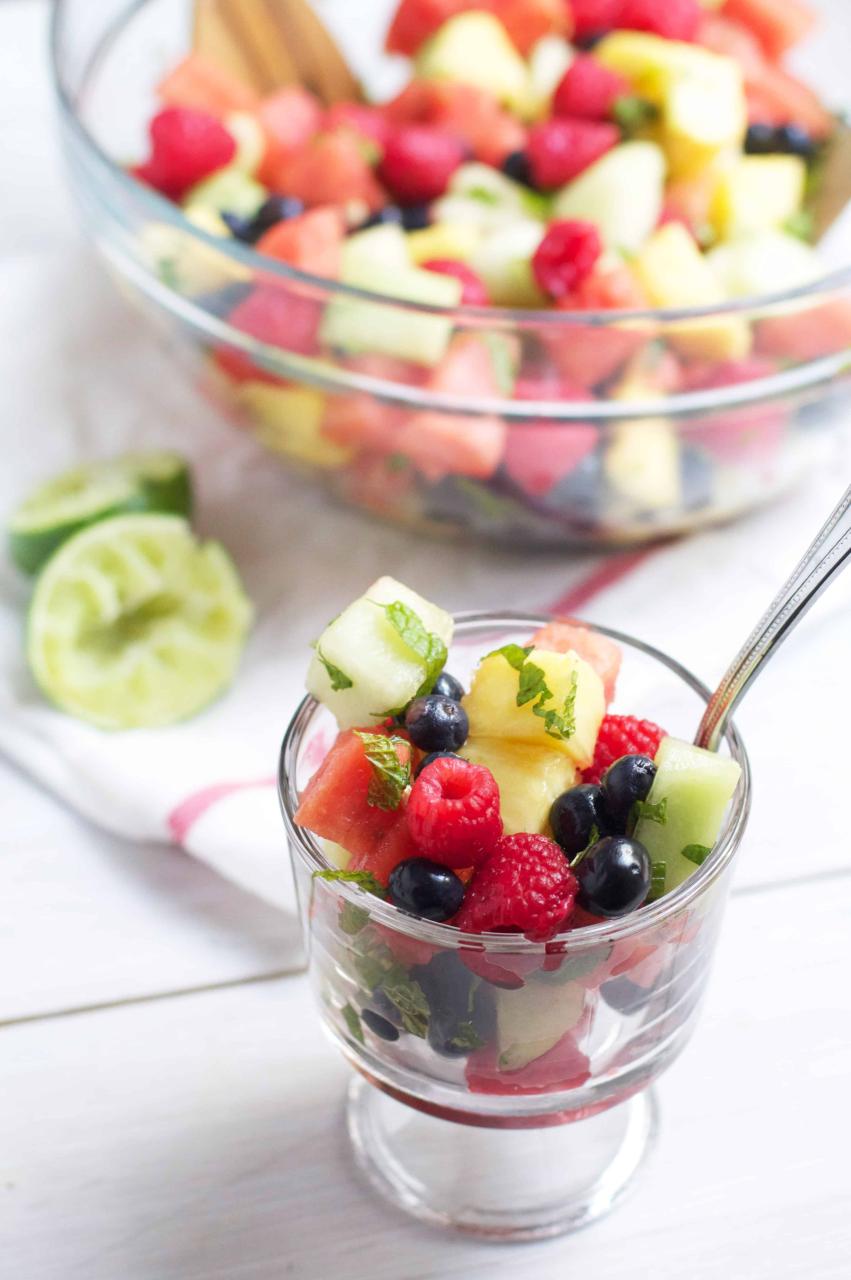 Minty Mojito Fruit Salad - The Baker Chick