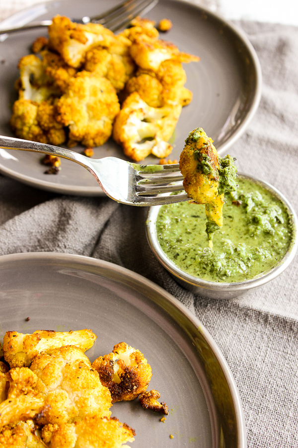 Roasted Curry Cauliflower Bites - Lisa's Dinnertime Dish