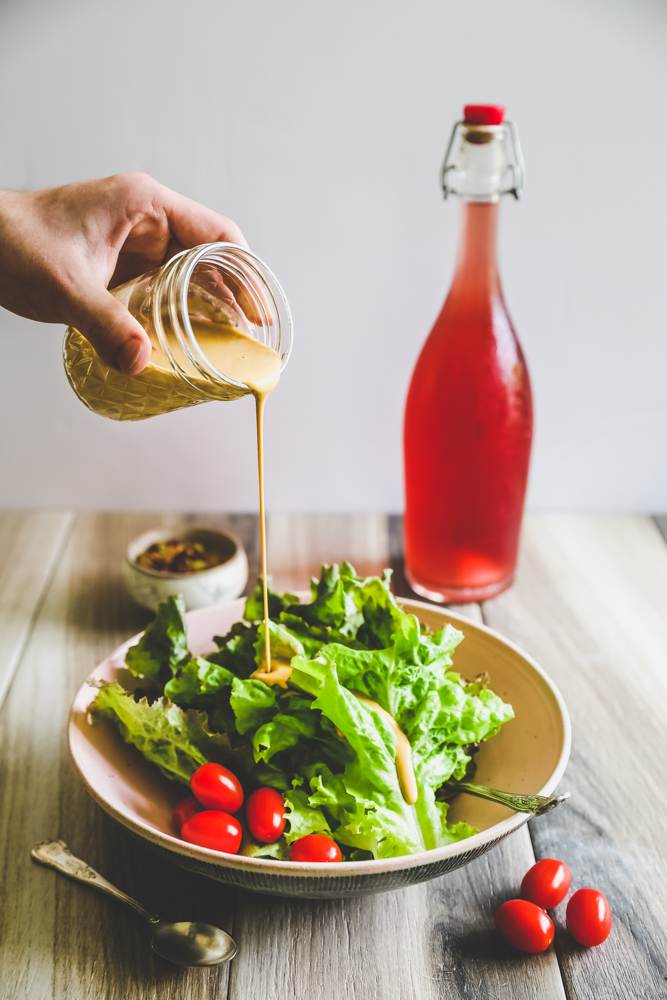 Nutritional Yeast Salad Dressing (Vegan, Low Oil)