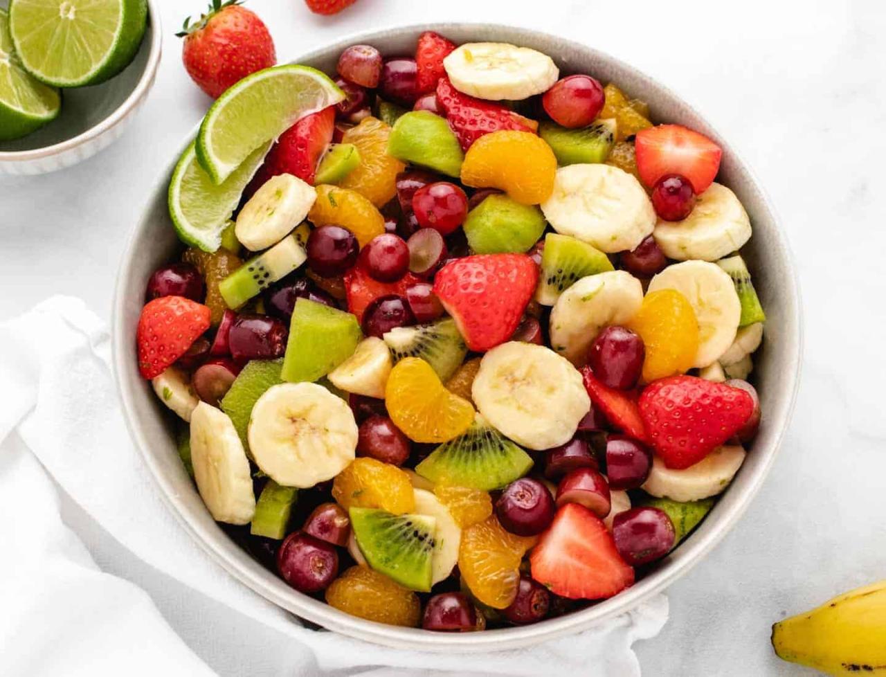 Vegan Fruit Salad with Lime Juice - Three Little Chickpeas