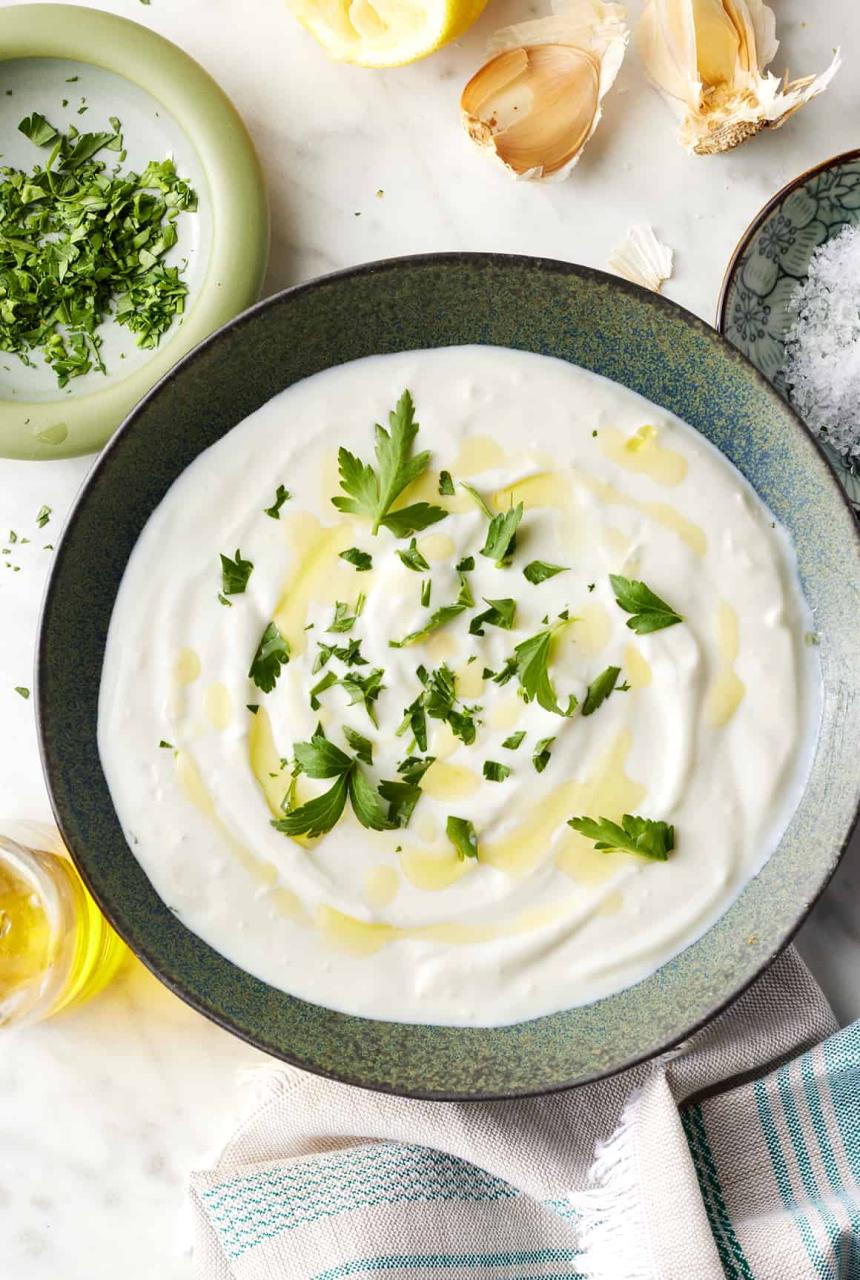 Garlic Yogurt Sauce Recipe - Love and Lemons