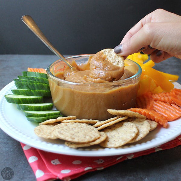 Spicy-Sweet Peach Bbq Hummus in 5 Minutes | The Green Cherry (vegan) | Copy  Me That