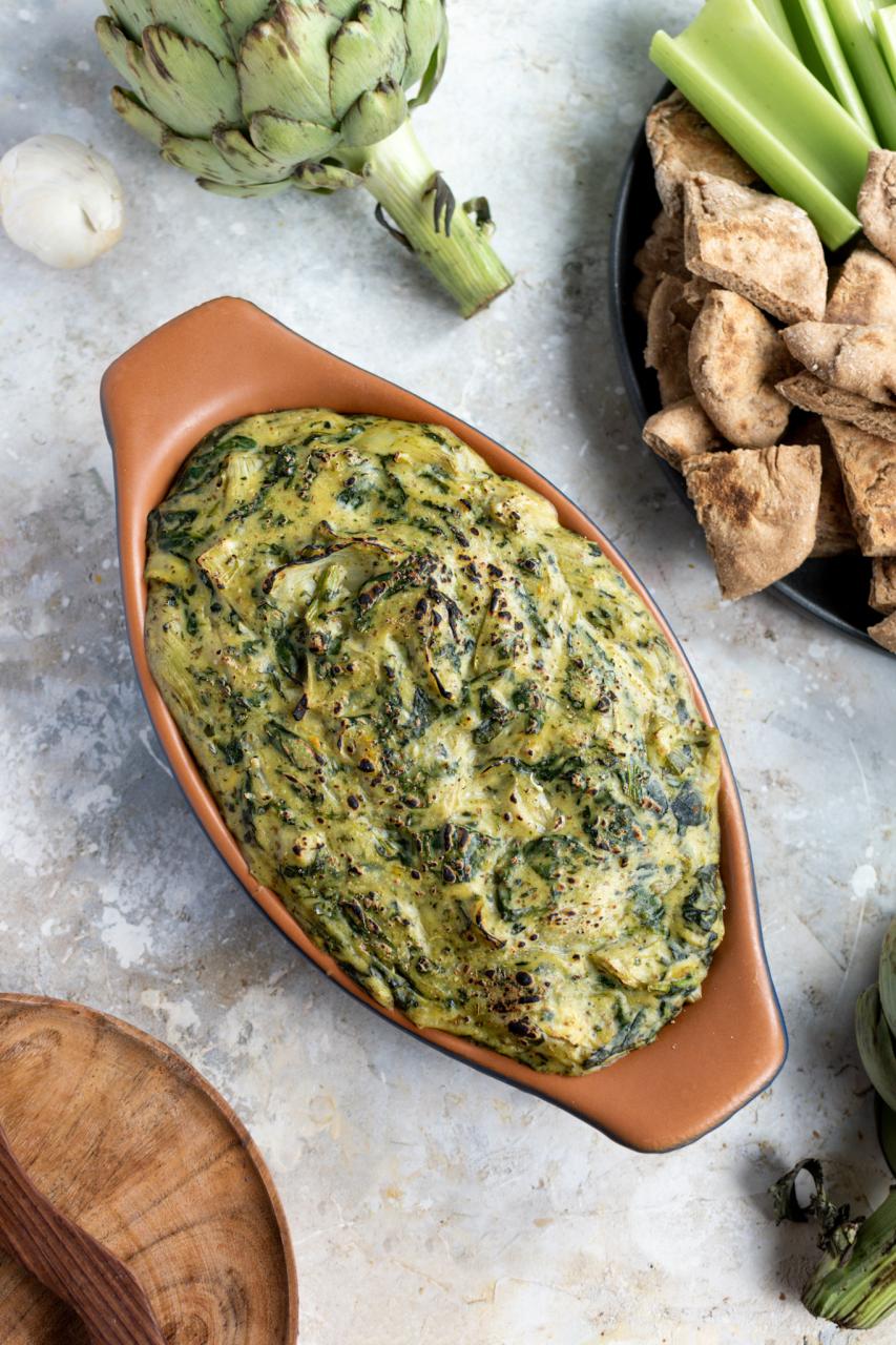 Plant Based Spinach Artichoke Dip - The All Natural Vegan