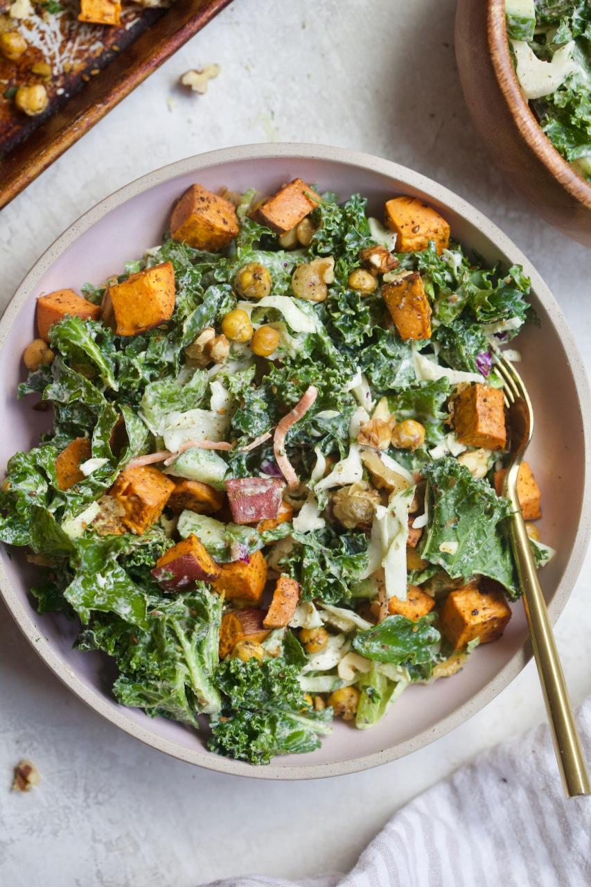 Protein-Packed Kale and Roasted Sweet Potato Salad