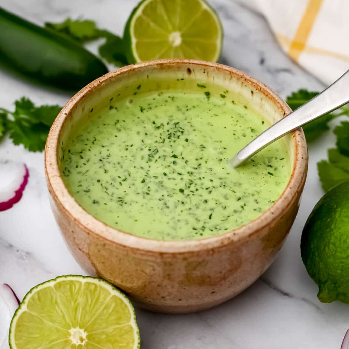 Vegan Cilantro Lime Crema - The Hidden Veggies