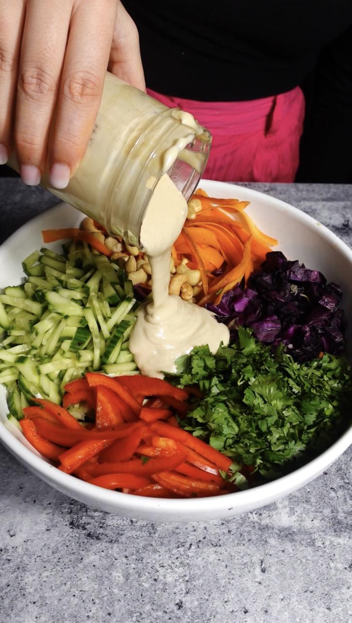 Rainbow Cabbage Salad - PlantYou