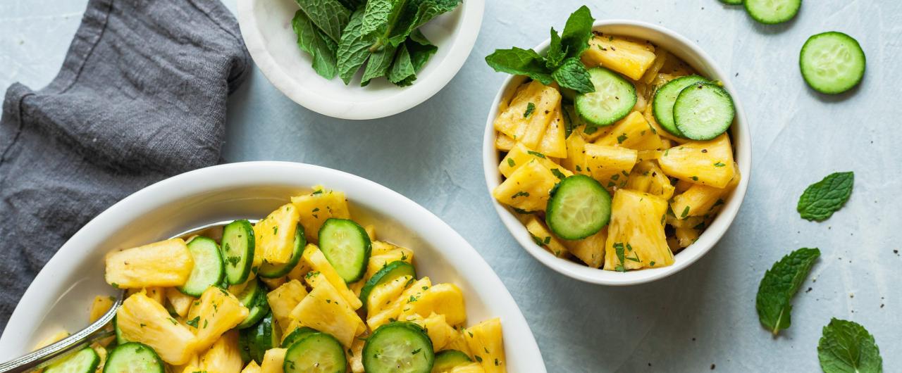 Easy Pineapple Cucumber Salad - Forks Over Knives