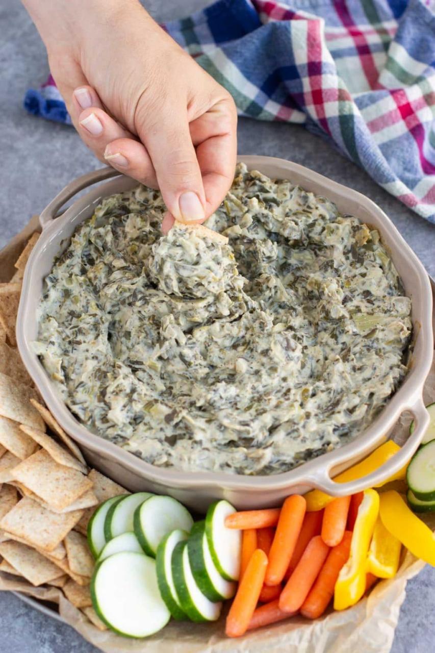 Easy Vegan Spinach Artichoke Dip - Stacey Homemaker