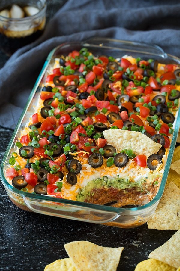 7 Layer Dip {A Crowd Favorite!} - Cooking Classy